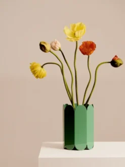 Arcs Vase-Small-Green