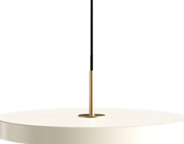 Asteria pearl white Ø 43 x 14 cm, 2. 7m cordset