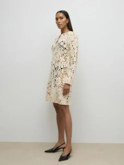AWALISON LS V-NECK SHORT DRESS