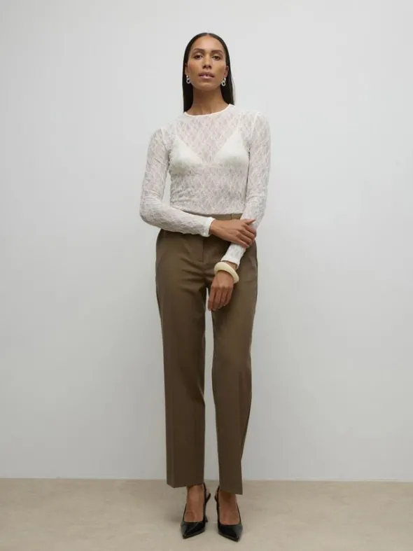 AWTESSY LS O-NECK LACE TOP NOOS