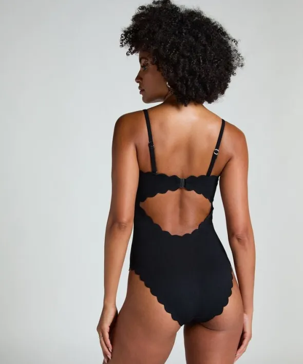 Bandeau Scallop Swimsuit