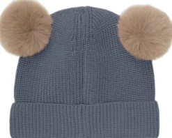 Beanie Wool Knit Pompoms