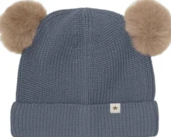 Beanie Wool Knit Pompoms
