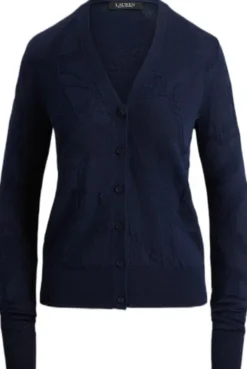 Belting-Motif V-Neck Cardigan