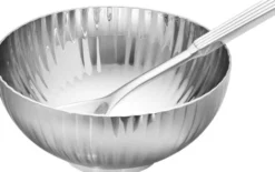 BERNADOTTE SALT CELLAR & SPOON STAINLESS STEEL