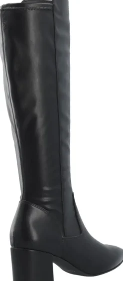 BIADEVIVED Stretch Knee High Boot Smooth Faux Leather