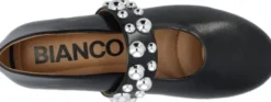 BIALUNA Studded Ballet Flat Faux Leather