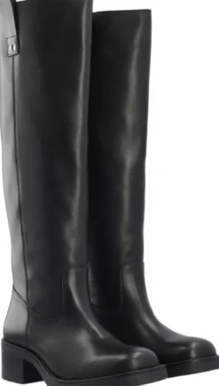 BIAMARY Knee High Pull On Boot Smooth Leather