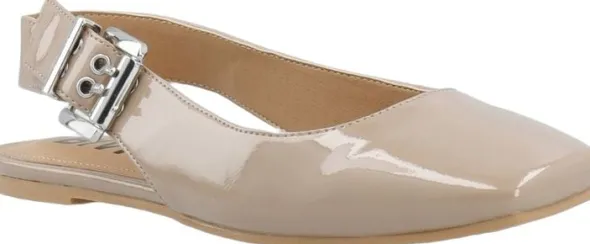 BIAROSE Karré Flat Buckle Slingback Faux Leather
