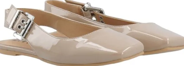 BIAROSE Karré Flat Buckle Slingback Faux Leather