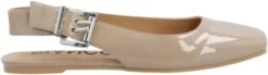 BIAROSE Karré Flat Buckle Slingback Faux Leather