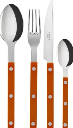 Bistrot Solid / 4 pieces cutlery set / Orange