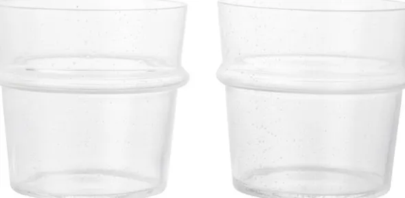 Boya Low Glasses - Set of 2 - Clear with bubbles