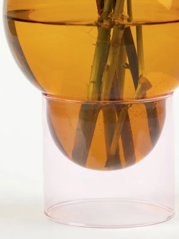 BUBBLE TUBE, LARGE, AMBER/ROSE, 90270A