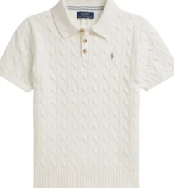 20Cable-Knit Cotton Polo-Collar Sweater Teens