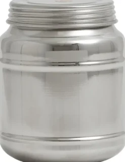 CANI can w/lid, high, M, stainless steel