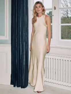 Celinie Heavy Sateen Dress