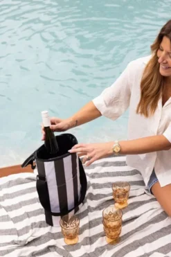City stripe cooler bag high rPET