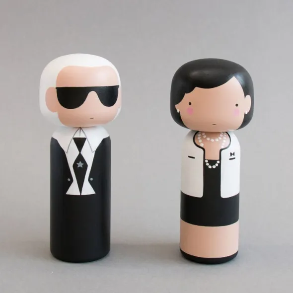COCO håndmalet Kokeshi