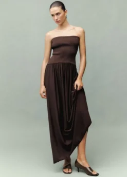 Combined strapless dress
