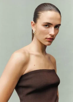 Combined strapless dress