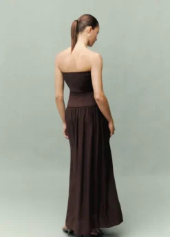 Combined strapless dress