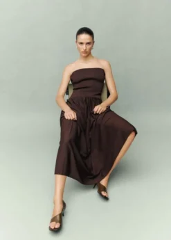 Combined strapless dress