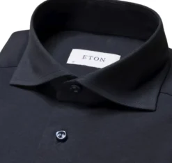 Contemporary Fit Navy Blue Solid Four-Flex Stretch Shirt