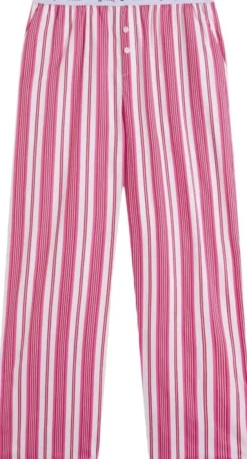 COTTON STRIPE SLEEP LS SHIRT + PANT SET