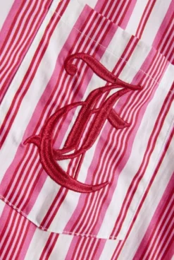 COTTON STRIPE SLEEP LS SHIRT + PANT SET