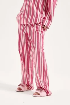 COTTON STRIPE SLEEP LS SHIRT + PANT SET