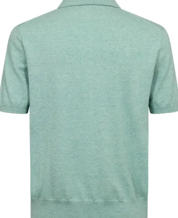 Cotton Shortsleeve Knit Polo Shirt