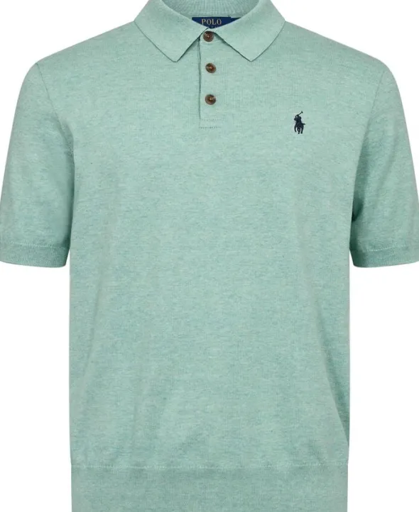 Cotton Shortsleeve Knit Polo Shirt