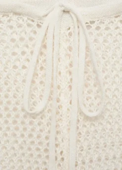 Crochet flared cotton blend trousers