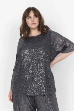Curvy WA-KATHRINE 1 Bluse Mørk grå