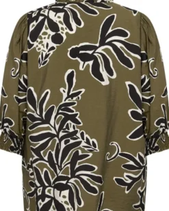 Curvy WA-LINNEA 2 Bluse Oliven