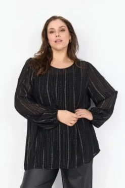 Curvy WA-SELA 1 Bluse Sort