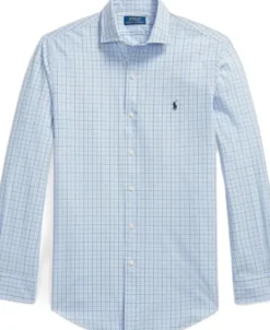 Custom Fit Plaid Stretch Poplin Shirt