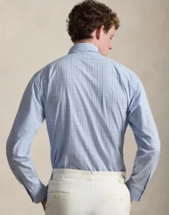 Custom Fit Plaid Stretch Poplin Shirt