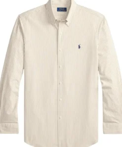 Custom Fit Striped Stretch Poplin Shirt