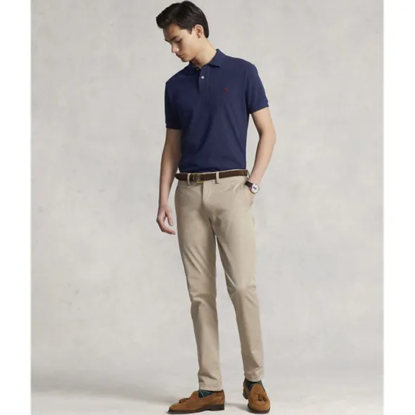 Custom Slim Fit Mesh Polo Shirt