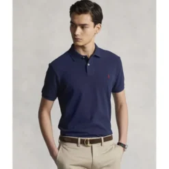 Custom Slim Fit Mesh Polo Shirt