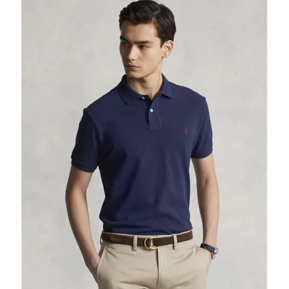 Custom Slim Fit Mesh Polo Shirt