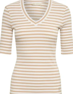DagnaIW Striped V T-Shirt