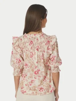 Davina Flower Rose Blouse