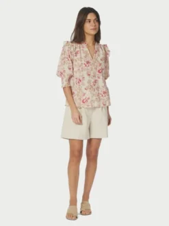 Davina Flower Rose Blouse