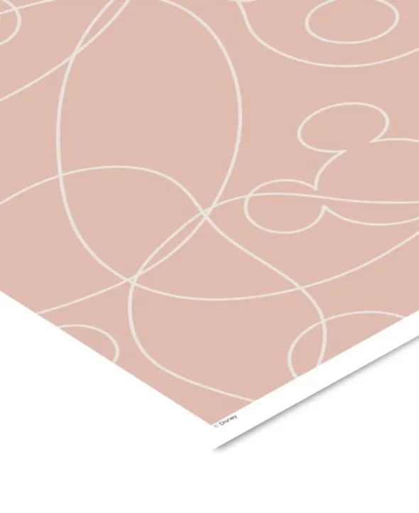 Disney - Mickey Mouse Pink & White Outline