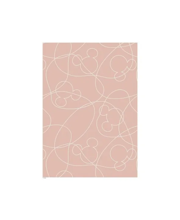 Disney - Mickey Mouse Pink & White Outline