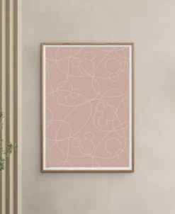 Disney - Mickey Mouse Pink & White Outline