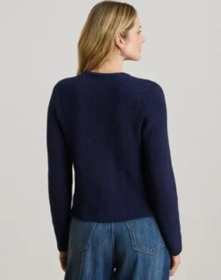 Double-Breasted Cotton Sweater Jacket